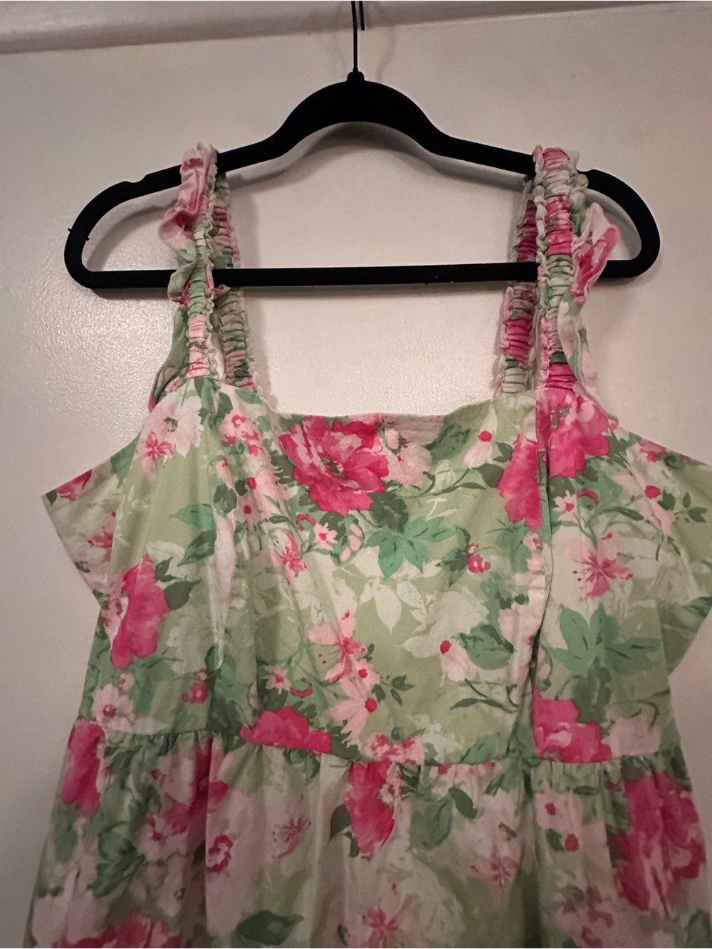 Torrid Pink & Green Floral Sundress - Picture 2 of 3